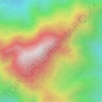 Mapa topográfico Buntu Sinaji, altitude, relevo
