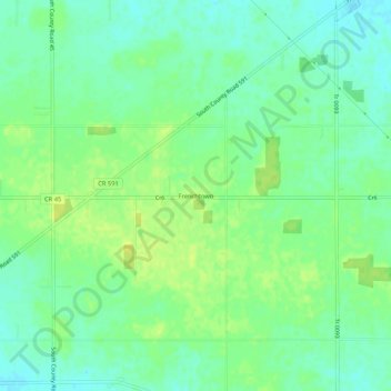 Mapa topográfico Frenchtown, altitude, relevo