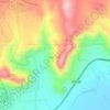 Mapa topográfico Cerro Corona, altitude, relevo