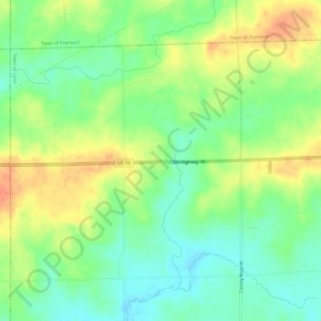 Mapa topográfico Lynn, altitude, relevo