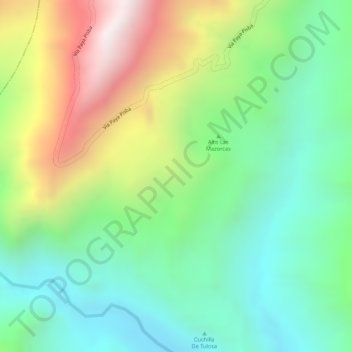 Mapa topográfico Maco, altitude, relevo