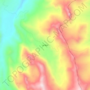 Mapa topográfico La Mar, altitude, relevo