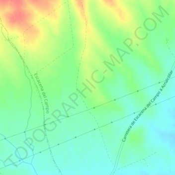 Mapa topográfico Calañas, altitude, relevo