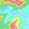 Mapa topográfico Coipué, altitude, relevo