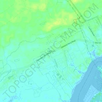 Mapa topográfico Cainhoy, altitude, relevo