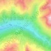 Mapa topográfico Melago, altitude, relevo