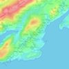Mapa topográfico Croix Tinduff, altitude, relevo