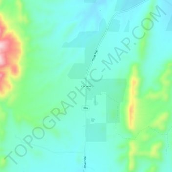 Mapa topográfico Chrome, altitude, relevo