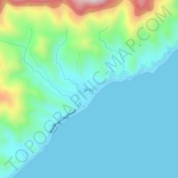 Mapa topográfico Biga, altitude, relevo