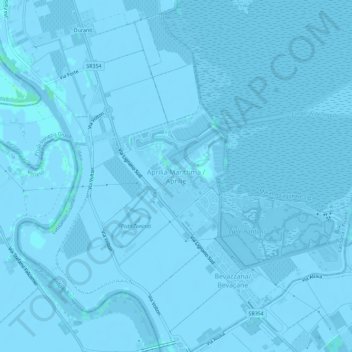 Mapa topográfico Aprilia Marittima, altitude, relevo