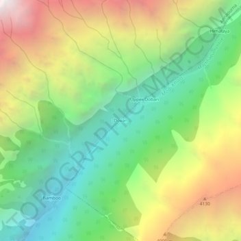 Mapa topográfico Dovan (2505), altitude, relevo