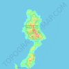 Mapa topográfico Karakelong Island, altitude, relevo