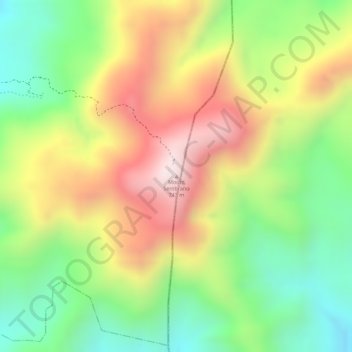 Mapa topográfico Mount Sembrano, altitude, relevo