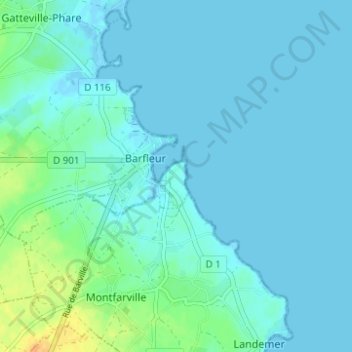 Mapa topográfico Le Cracko, altitude, relevo