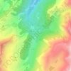 Mapa topográfico La Giettaz, altitude, relevo