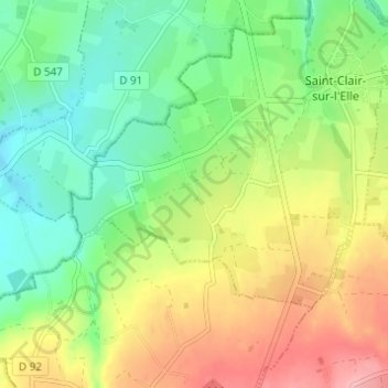 Mapa topográfico Noron, altitude, relevo