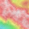 Mapa topográfico Velebit, altitude, relevo