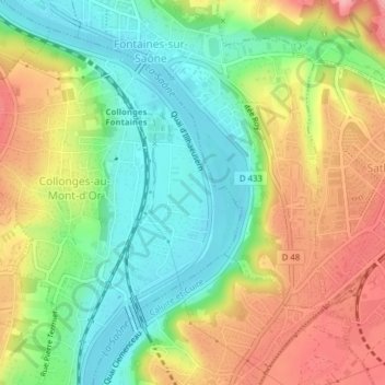Mapa topográfico Island, altitude, relevo
