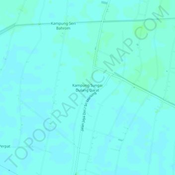Mapa topográfico Kampung Sungai Dulang Darat, altitude, relevo