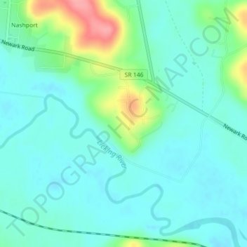 Mapa topográfico Dillon State Park, altitude, relevo