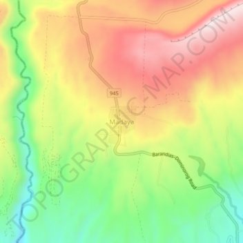 Mapa topográfico Madaya, altitude, relevo