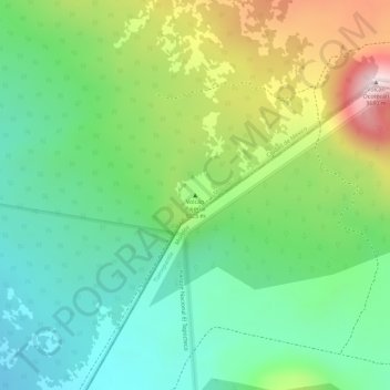 Mapa topográfico Volcán Pajonal, altitude, relevo