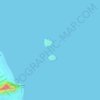 Mapa topográfico Mokulua Islands, altitude, relevo