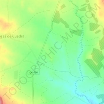 Mapa topográfico La Herrada, altitude, relevo