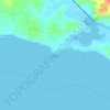 Mapa topográfico Vía a Boca Chica, altitude, relevo