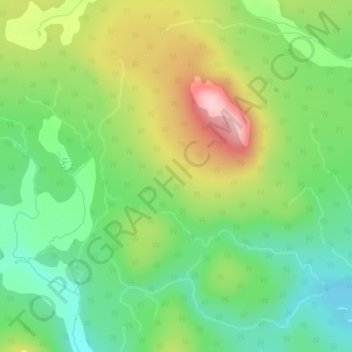 Mapa topográfico Itcha Range, altitude, relevo