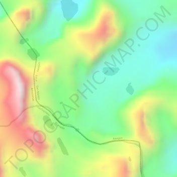 Mapa topográfico Jacinto, altitude, relevo
