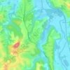Mapa topográfico Arrauntz, altitude, relevo