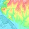 Mapa topográfico Corraliza de Arguedas, altitude, relevo
