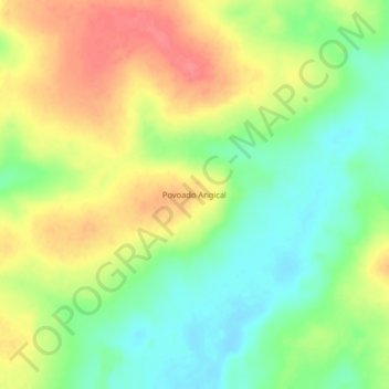 Mapa topográfico Angical, altitude, relevo