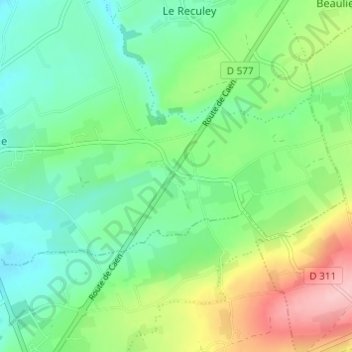 Mapa topográfico La Bistière, altitude, relevo