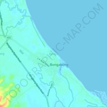 Mapa topográfico Aplaya, altitude, relevo