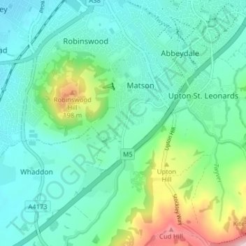 Mapa topográfico Sneedhams Green, altitude, relevo