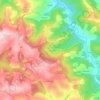 Mapa topográfico La Sauclière, altitude, relevo