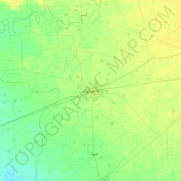 Mapa topográfico Arifwala, altitude, relevo