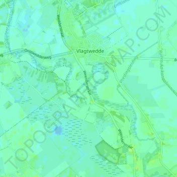 Mapa topográfico Ellersinghuizen, altitude, relevo