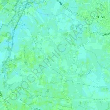 Mapa topográfico Hallerhoek, altitude, relevo