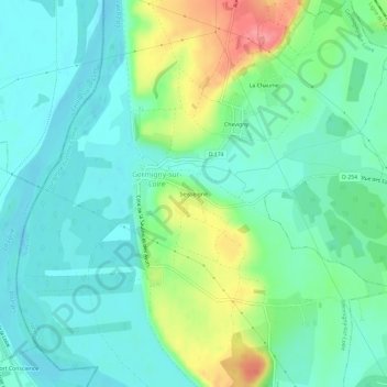 Mapa topográfico Seisseigne, altitude, relevo
