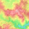 Mapa topográfico Bussières, altitude, relevo
