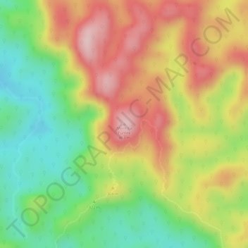 Mapa topográfico Mont La Fumée, altitude, relevo
