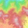 Mapa topográfico Gunung Padang, altitude, relevo