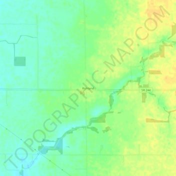 Mapa topográfico Richland, altitude, relevo