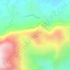 Mapa topográfico Cerro Santa Ana, altitude, relevo