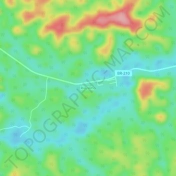 Mapa topográfico Riozinho, altitude, relevo