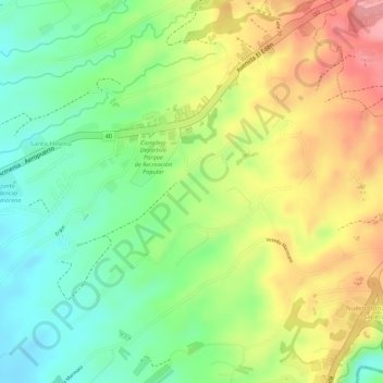 Mapa topográfico La Finaria, altitude, relevo