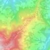 Mapa topográfico La Verna, altitude, relevo